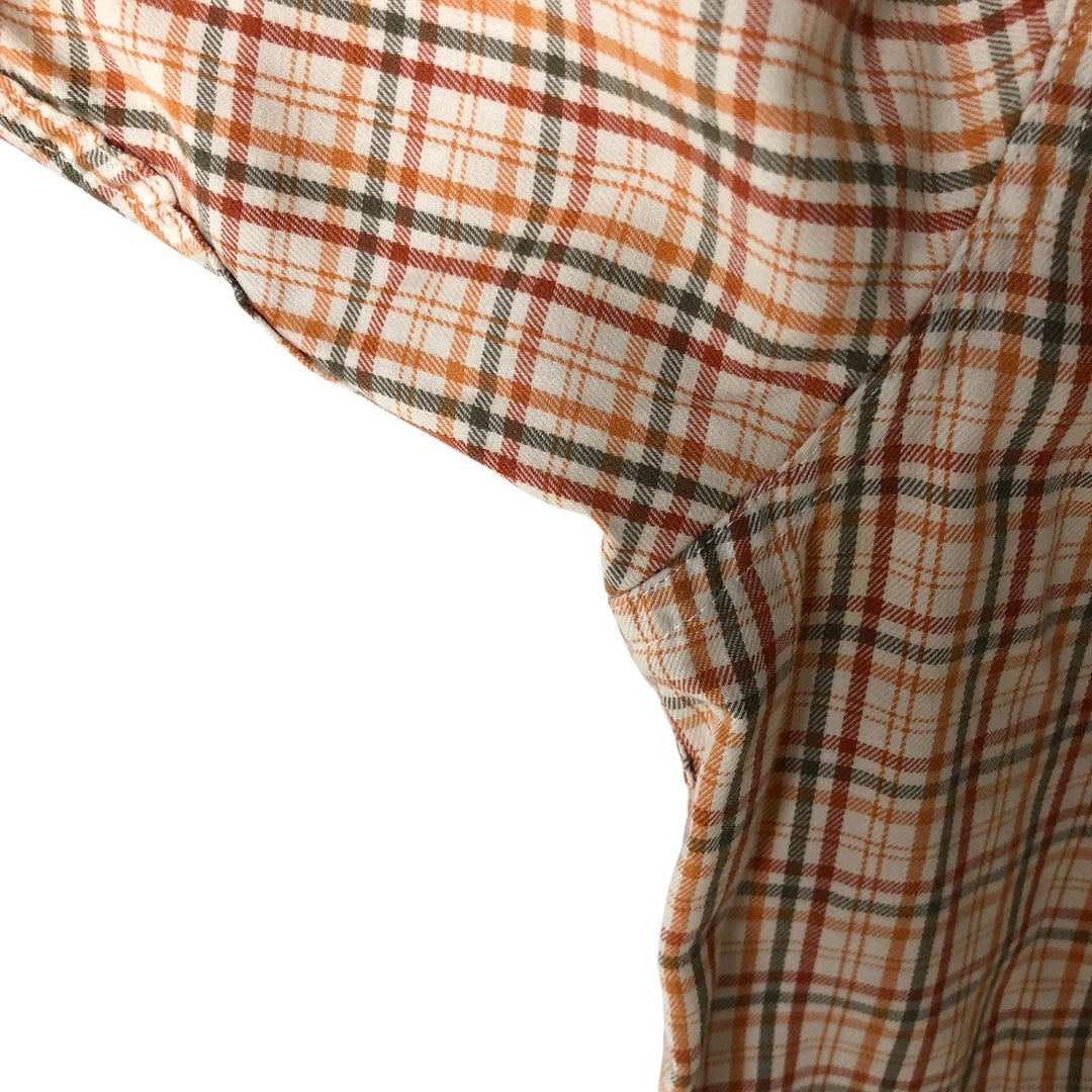 2000'S Eddie Bauer Relaxed Fit Short Sleeve Button-Down Check Shirt, Men's Size XL cotton white type Vintage Second Hand