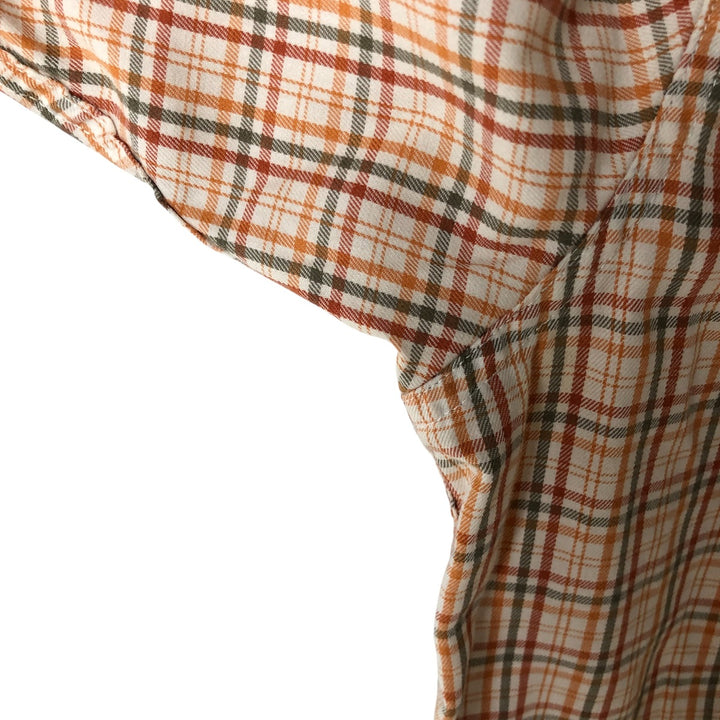 2000'S Eddie Bauer Relaxed Fit Short Sleeve Button-Down Check Shirt, Men's Size XL cotton white type Vintage Second Hand