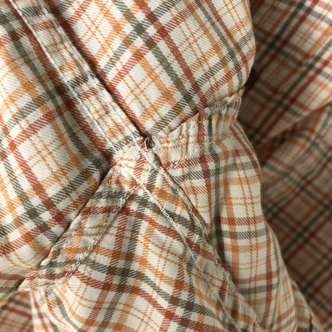2000'S Eddie Bauer Relaxed Fit Short Sleeve Button-Down Check Shirt, Men's Size XL cotton white type Vintage Second Hand