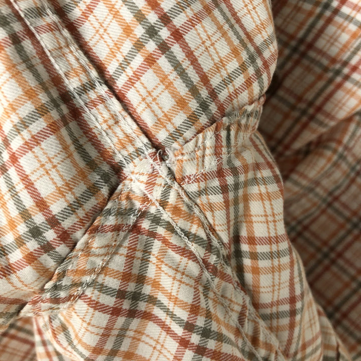 2000'S Eddie Bauer Relaxed Fit Short Sleeve Button-Down Check Shirt, Men's Size XL cotton white type Vintage Second Hand
