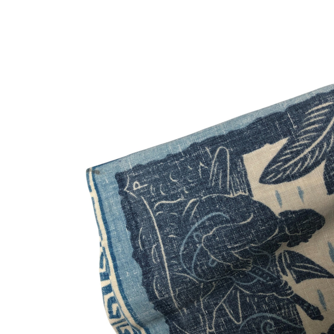 Reyn Spooner Dietrich Variez Collection All-over Print Button-Down Hawaiian Aloha Shirt Box Shirt Men's L Size cotton blue type Vintage Second Hand