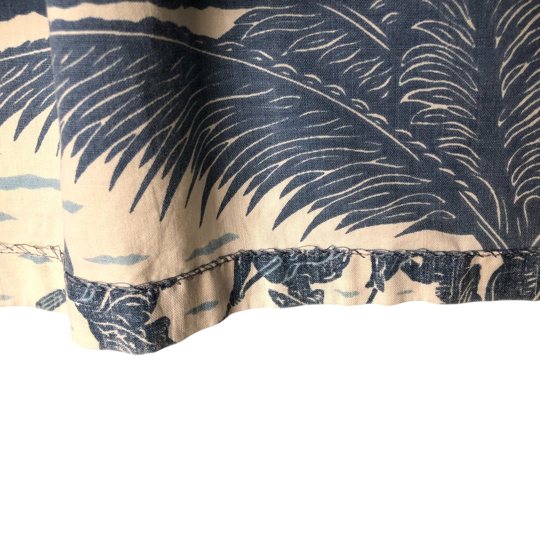 Reyn Spooner Dietrich Variez Collection All-over Print Button-Down Hawaiian Aloha Shirt Box Shirt Men's L Size cotton blue type Vintage Second Hand