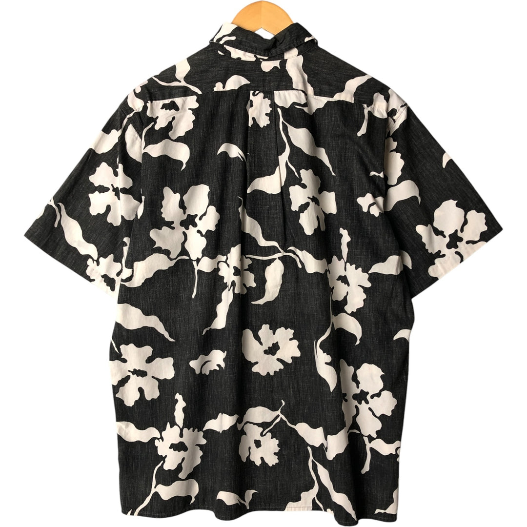 Reyn Spooner Commemorative Classics All-Over Print Hawaiian Aloha Shirt, Box Shirt, Made in Hawaii, Men's XL cotton black type Vintage Second Hand