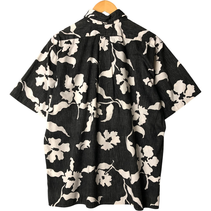 Reyn Spooner Commemorative Classics All-Over Print Hawaiian Aloha Shirt, Box Shirt, Made in Hawaii, Men's XL cotton black type Vintage Second Hand