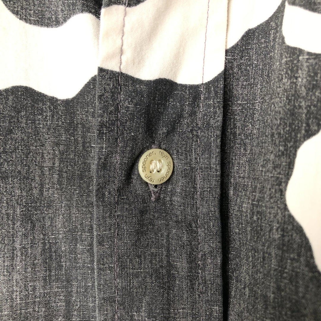 Reyn Spooner Commemorative Classics All-Over Print Hawaiian Aloha Shirt, Box Shirt, Made in Hawaii, Men's XL cotton black type Vintage Second Hand