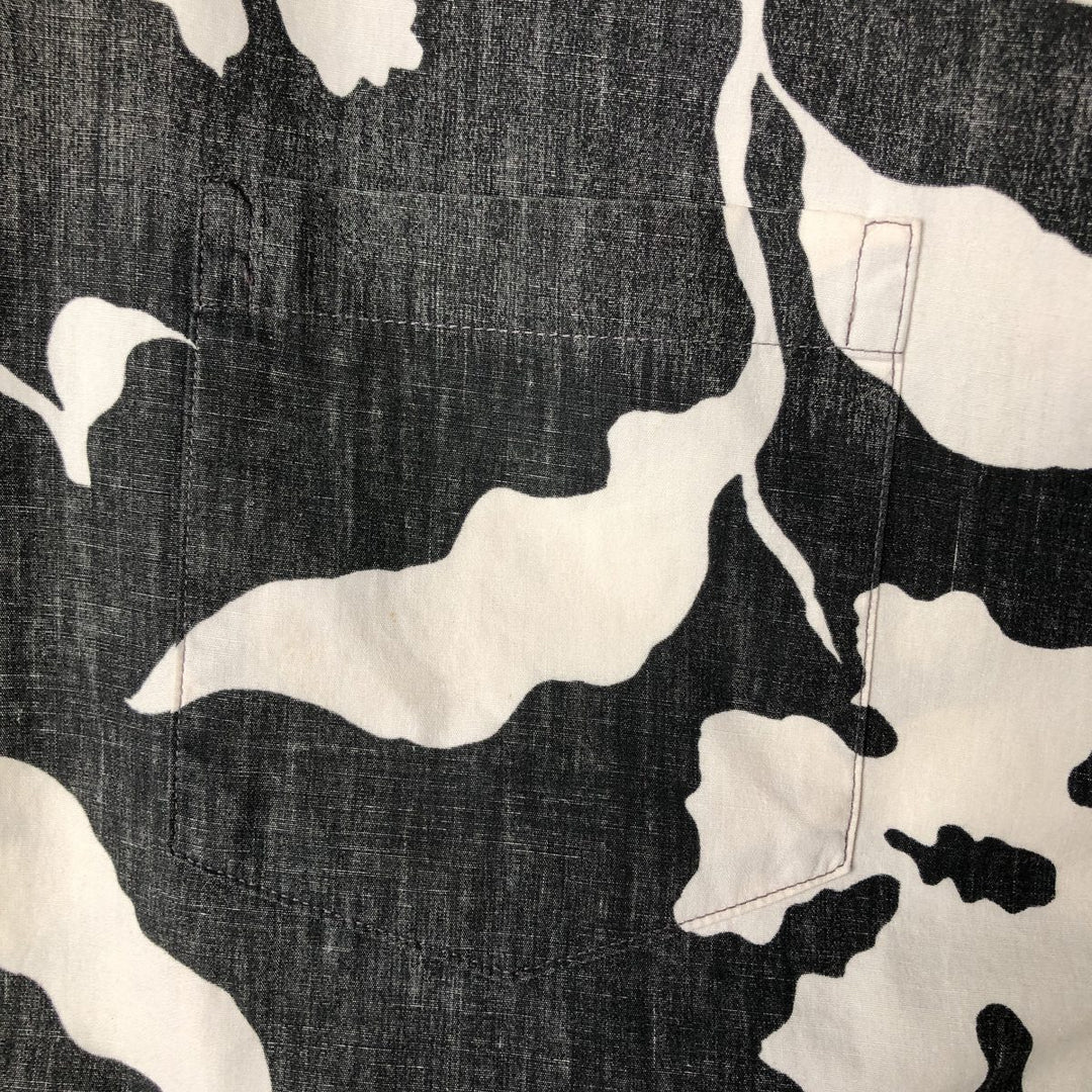 Reyn Spooner Commemorative Classics All-Over Print Hawaiian Aloha Shirt, Box Shirt, Made in Hawaii, Men's XL cotton black type Vintage Second Hand