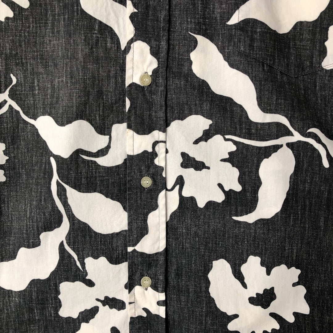Reyn Spooner Commemorative Classics All-Over Print Hawaiian Aloha Shirt, Box Shirt, Made in Hawaii, Men's XL cotton black type Vintage Second Hand