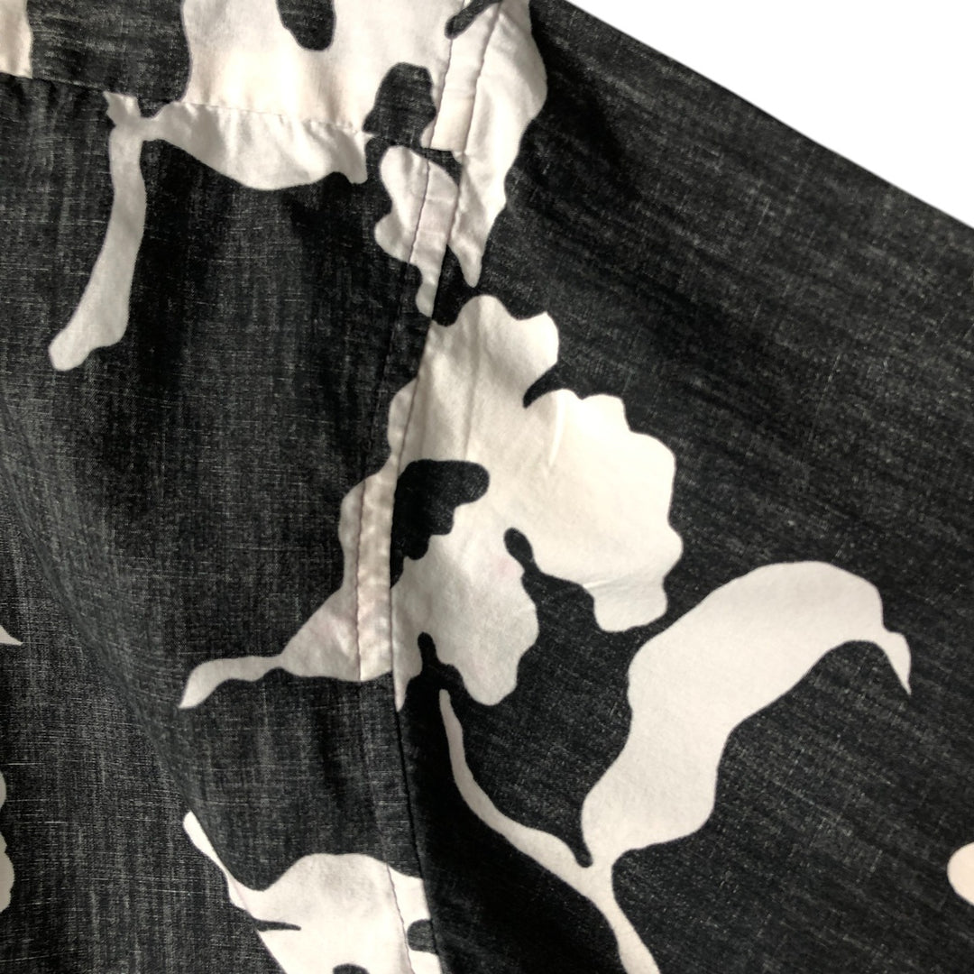 Reyn Spooner Commemorative Classics All-Over Print Hawaiian Aloha Shirt, Box Shirt, Made in Hawaii, Men's XL cotton black type Vintage Second Hand