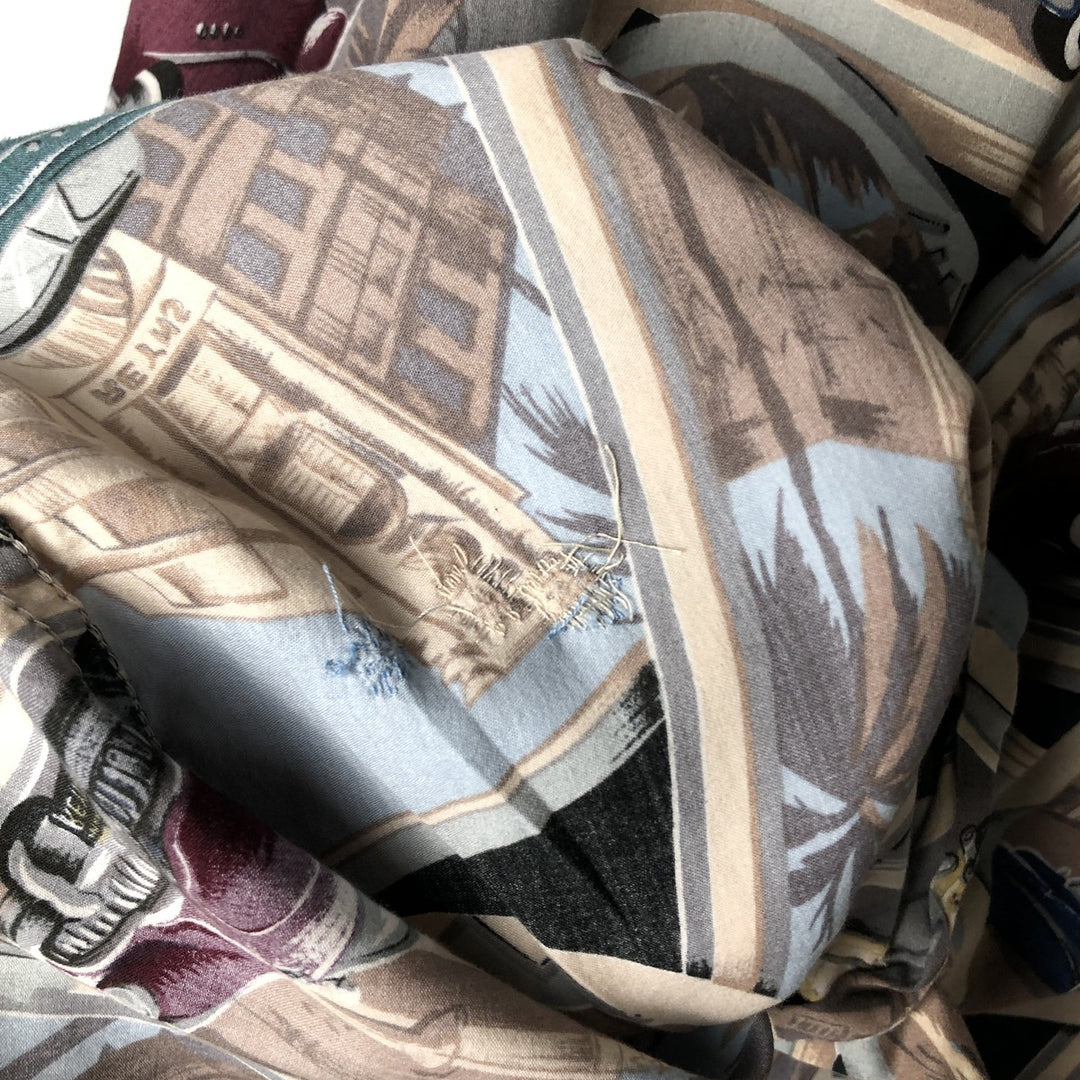 Reyn Spooner American Classics All-Over Print Hawaiian Aloha Shirt, Box Shirt, Made in Hawaii, Men's Size L cotton black type Vintage Second Hand