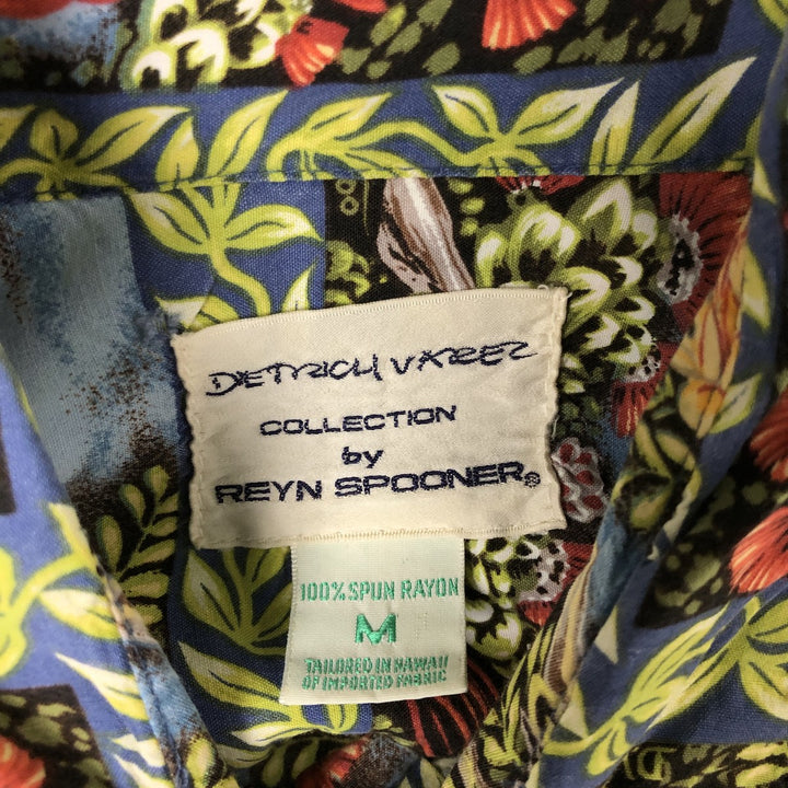 Reyn Spooner Deitrich Bullets all-over print rayon Hawaiian aloha shirt, box shirt, men's size M Rayon yellow type Vintage Second Hand