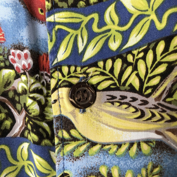 Reyn Spooner Deitrich Bullets all-over print rayon Hawaiian aloha shirt, box shirt, men's size M Rayon yellow type Vintage Second Hand