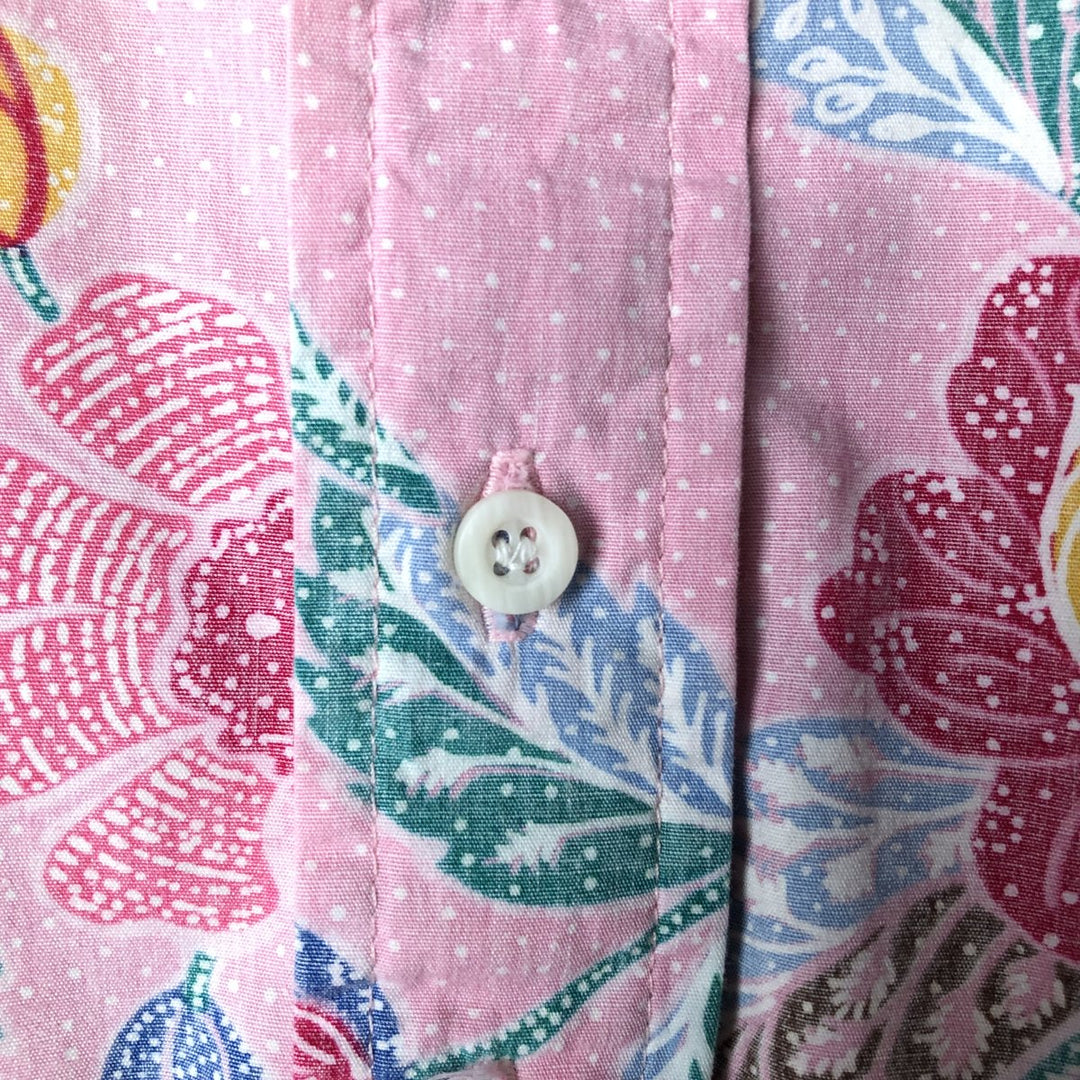 80'S Reyn Spooner Gold Tag All-Over Print Pullover Button-Down Hawaiian Aloha Shirt, Men's Size L cotton pink type Vintage Second Hand