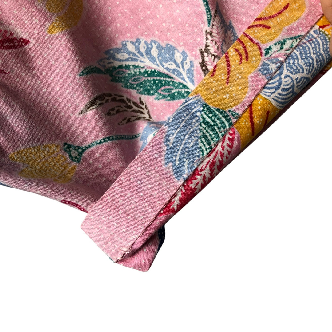 80'S Reyn Spooner Gold Tag All-Over Print Pullover Button-Down Hawaiian Aloha Shirt, Men's Size L cotton pink type Vintage Second Hand