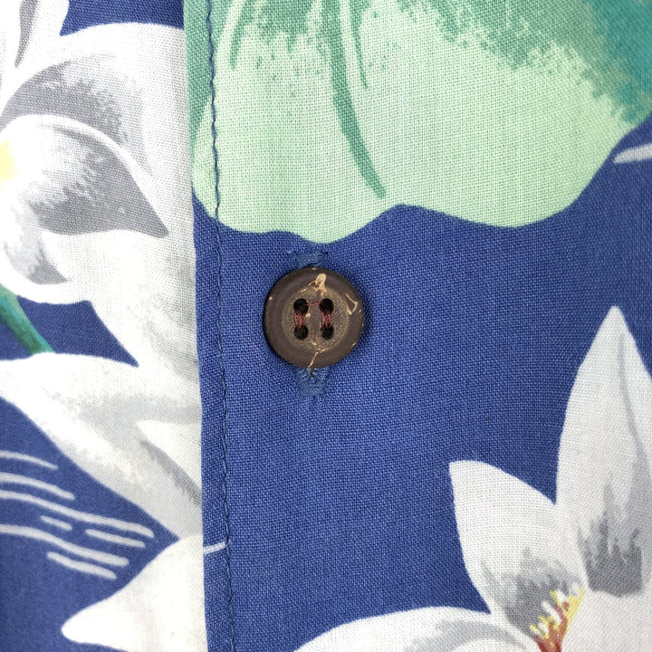 80s-90'S Reyn Spooner Diamond Head Tag All-Over Rayon Hawaiian Aloha Shirt Box Shirt Men's M Size Rayon blue type Vintage Second Hand