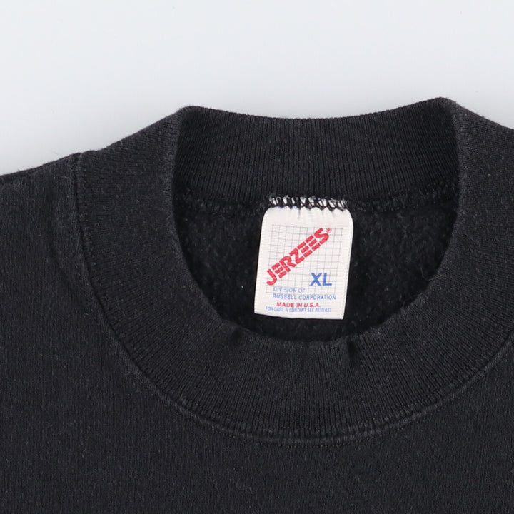 Vintage 80s-90'S Jerseys MetLife Advertising Sweatshirt, Made in USA, Men's XL cotton black type Vintage Second Hand