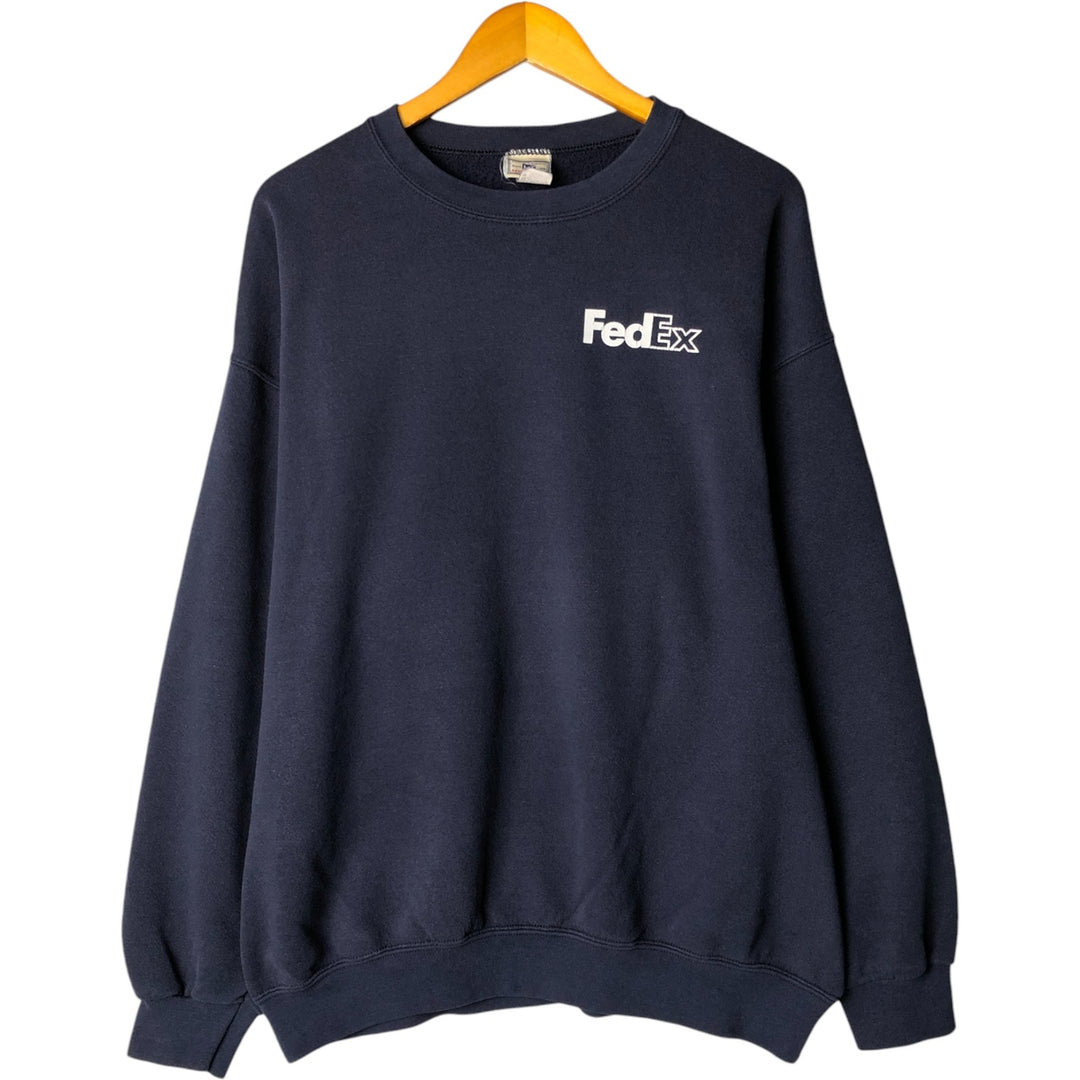 Vintage Lee FedEx Advertising Sweatshirt from the 90s-00s, Men's XL cotton navy blue type Vintage Second Hand