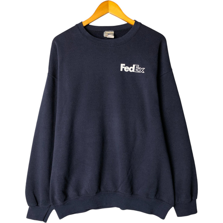 Vintage Lee FedEx Advertising Sweatshirt from the 90s-00s, Men's XL cotton navy blue type Vintage Second Hand