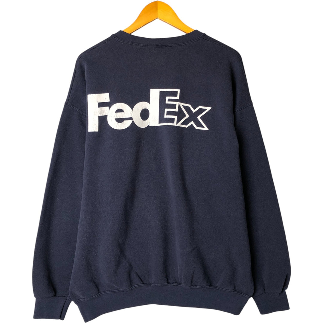 Vintage Lee FedEx Advertising Sweatshirt from the 90s-00s, Men's XL cotton navy blue type Vintage Second Hand