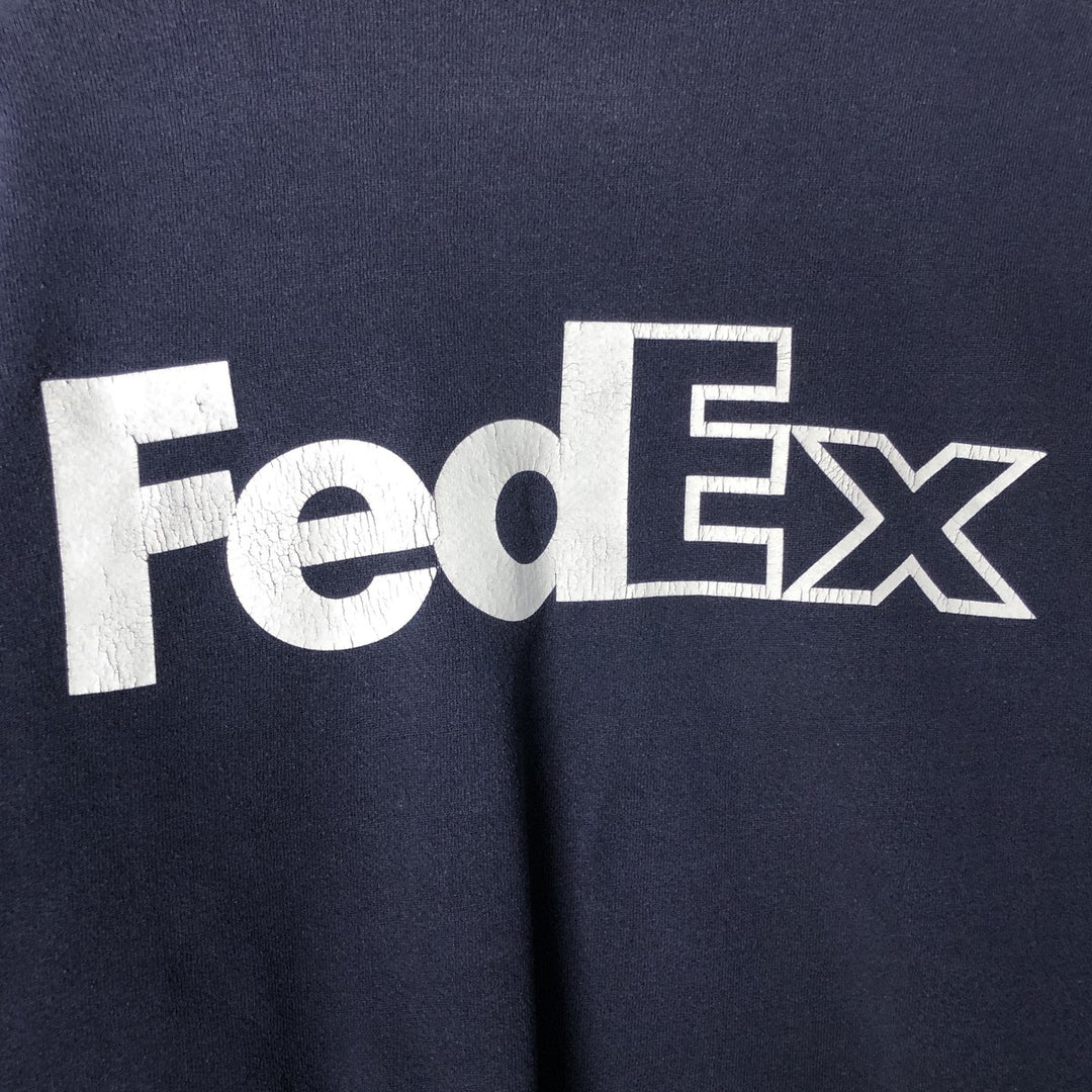 Vintage Lee FedEx Advertising Sweatshirt from the 90s-00s, Men's XL cotton navy blue type Vintage Second Hand