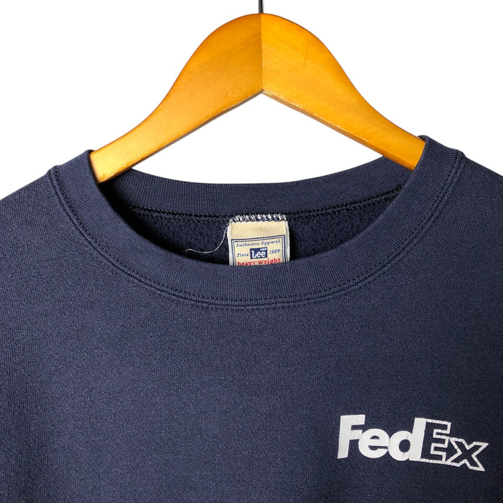 Vintage Lee FedEx Advertising Sweatshirt from the 90s-00s, Men's XL cotton navy blue type Vintage Second Hand