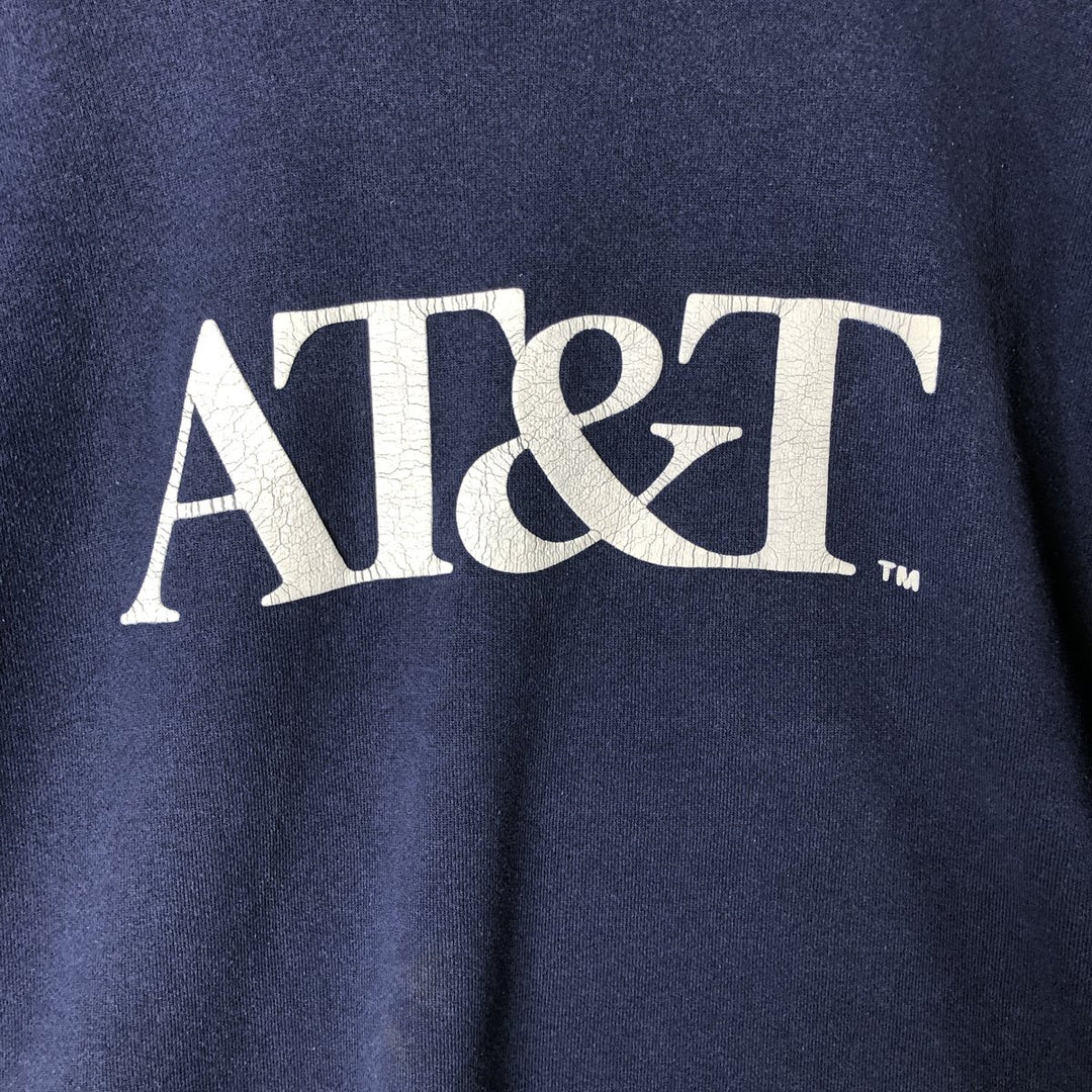Vintage 1980'S Hanes blue tag AT&T Advertising sweatshirt, made in the USA. cotton navy blue type Vintage Second Hand