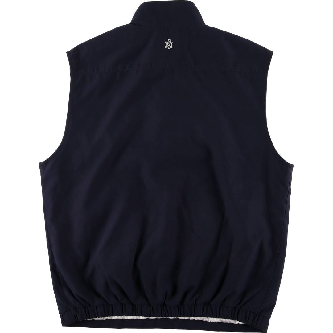 TURTLESON Pullover Half-Zip Warm-Up Vest, Men's XL polyester navy blue type Vintage Second Hand