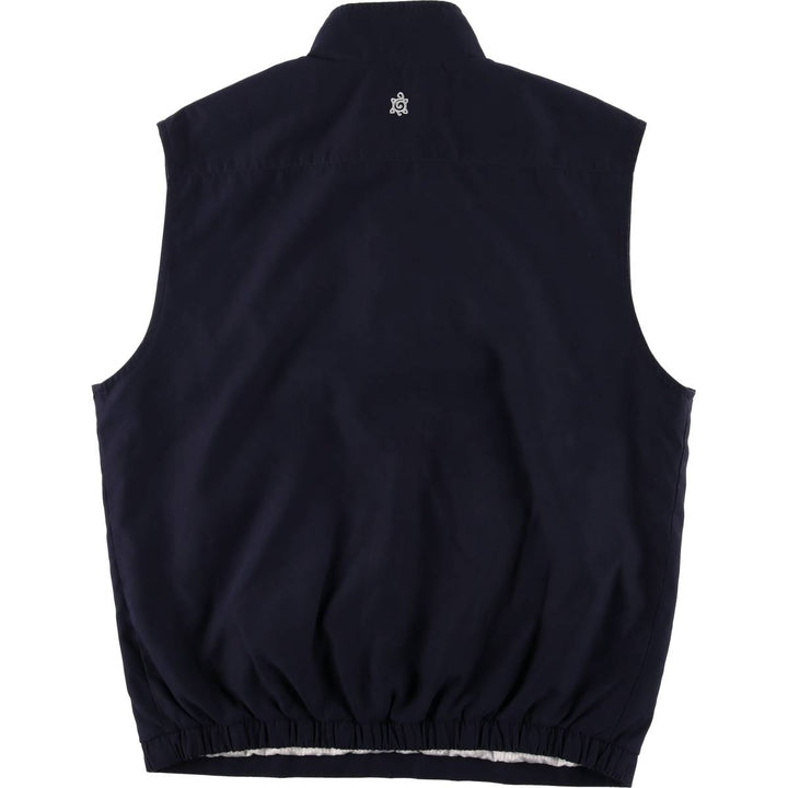 TURTLESON Pullover Half-Zip Warm-Up Vest, Men's XL polyester navy blue type Vintage Second Hand