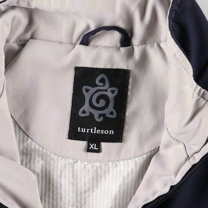 TURTLESON Pullover Half-Zip Warm-Up Vest, Men's XL polyester navy blue type Vintage Second Hand