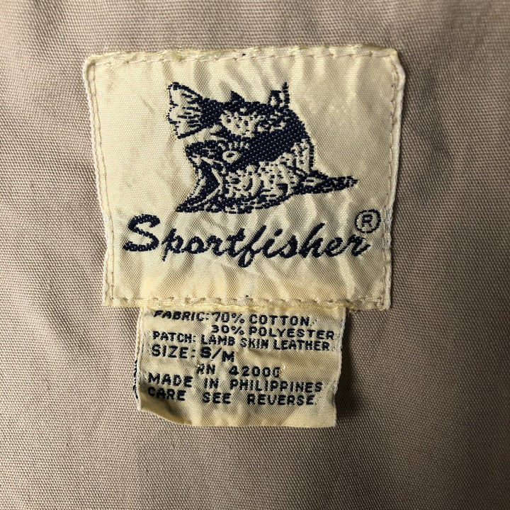 Vintage 90'S Sportfisher fishing vest, size M, men's cotton Beige type Vintage Second Hand