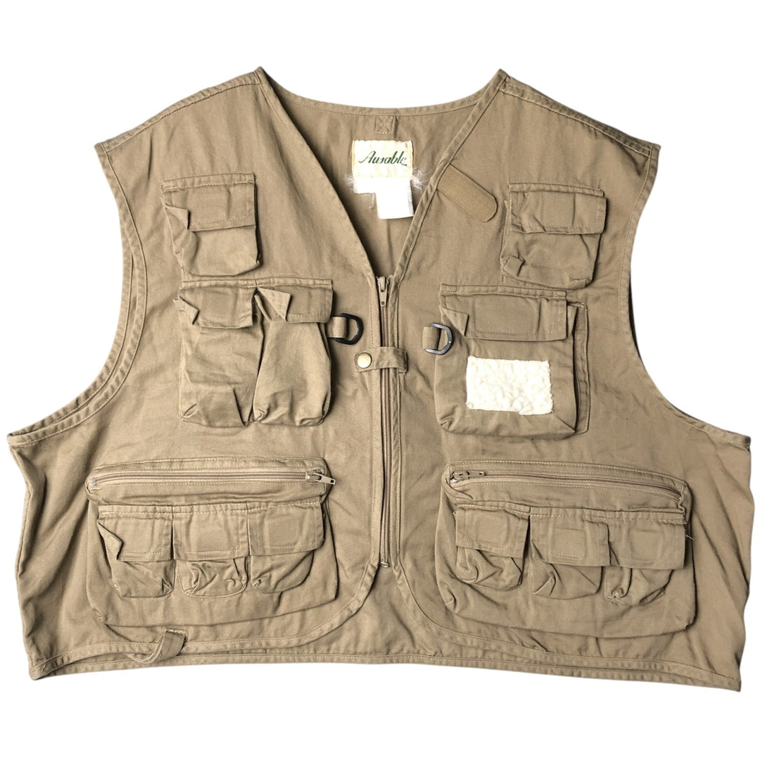 Vintage 90'S Ausable Fishing Vest, Men's Size L unclear beige type brown Vintage Second Hand