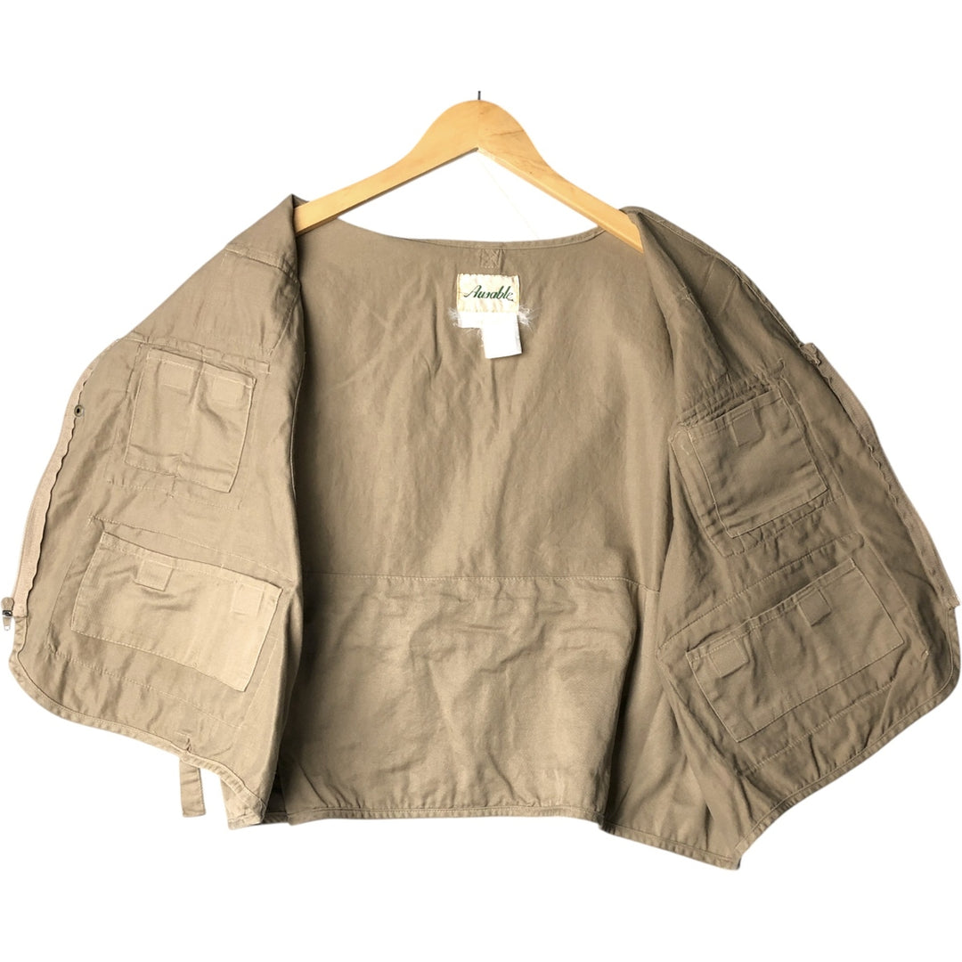 Vintage 90'S Ausable Fishing Vest, Men's Size L unclear beige type brown Vintage Second Hand