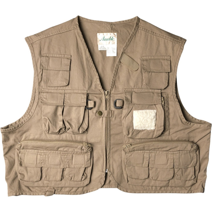 Vintage 90'S Ausable Fishing Vest, Men's Size L cotton beige type brown Vintage Second Hand