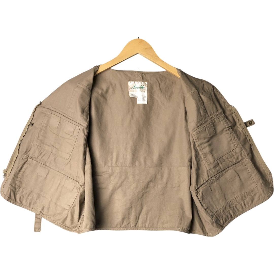 Vintage 90'S Ausable Fishing Vest, Men's Size L cotton beige type brown Vintage Second Hand