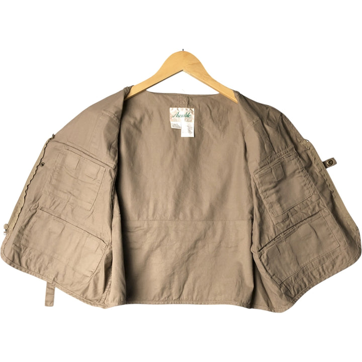 Vintage 90'S Ausable Fishing Vest, Men's Size L cotton beige type brown Vintage Second Hand