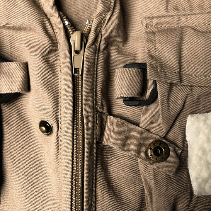 Vintage 90'S Ausable Fishing Vest, Men's Size L cotton beige type brown Vintage Second Hand