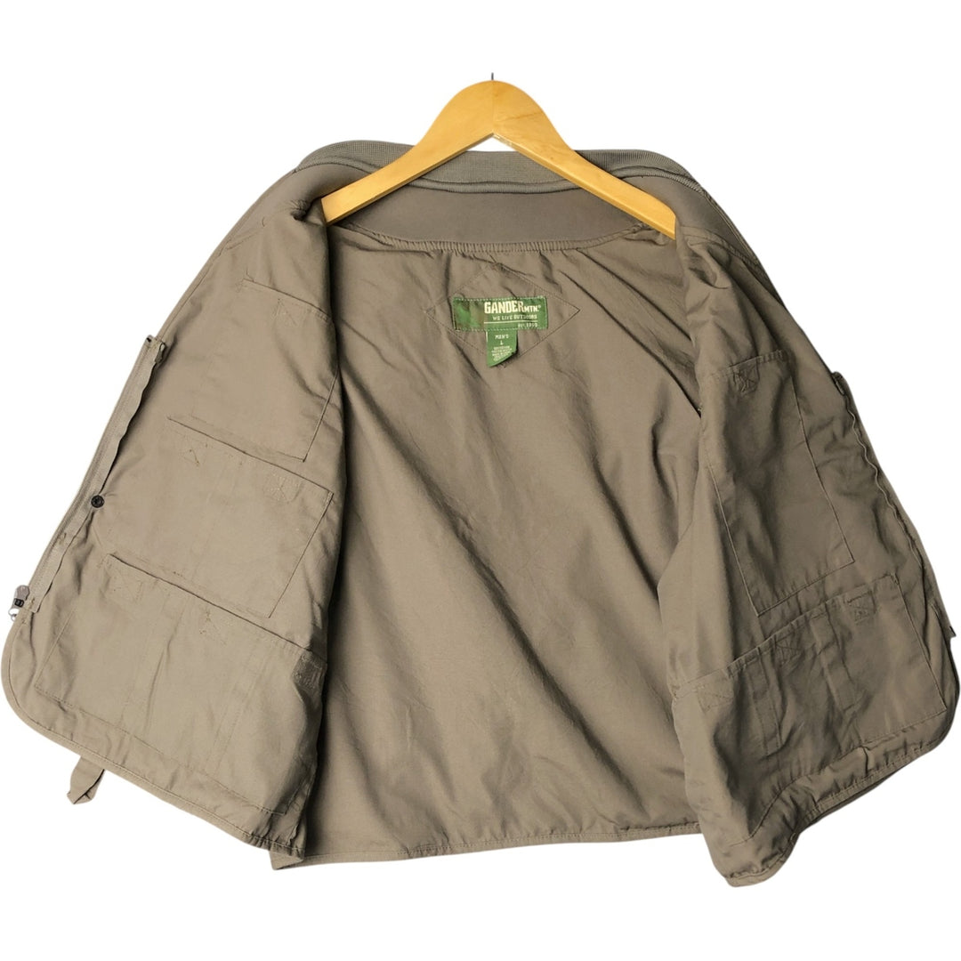 GANDER MOUNTAIN Fishing Vest, Men's Size L cotton brown type Vintage Second Hand