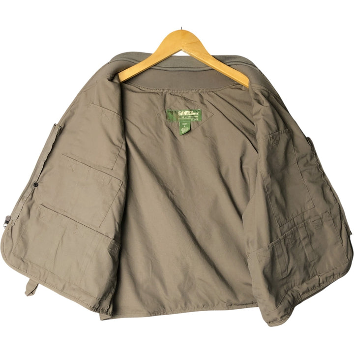 GANDER MOUNTAIN Fishing Vest, Men's Size L cotton brown type Vintage Second Hand