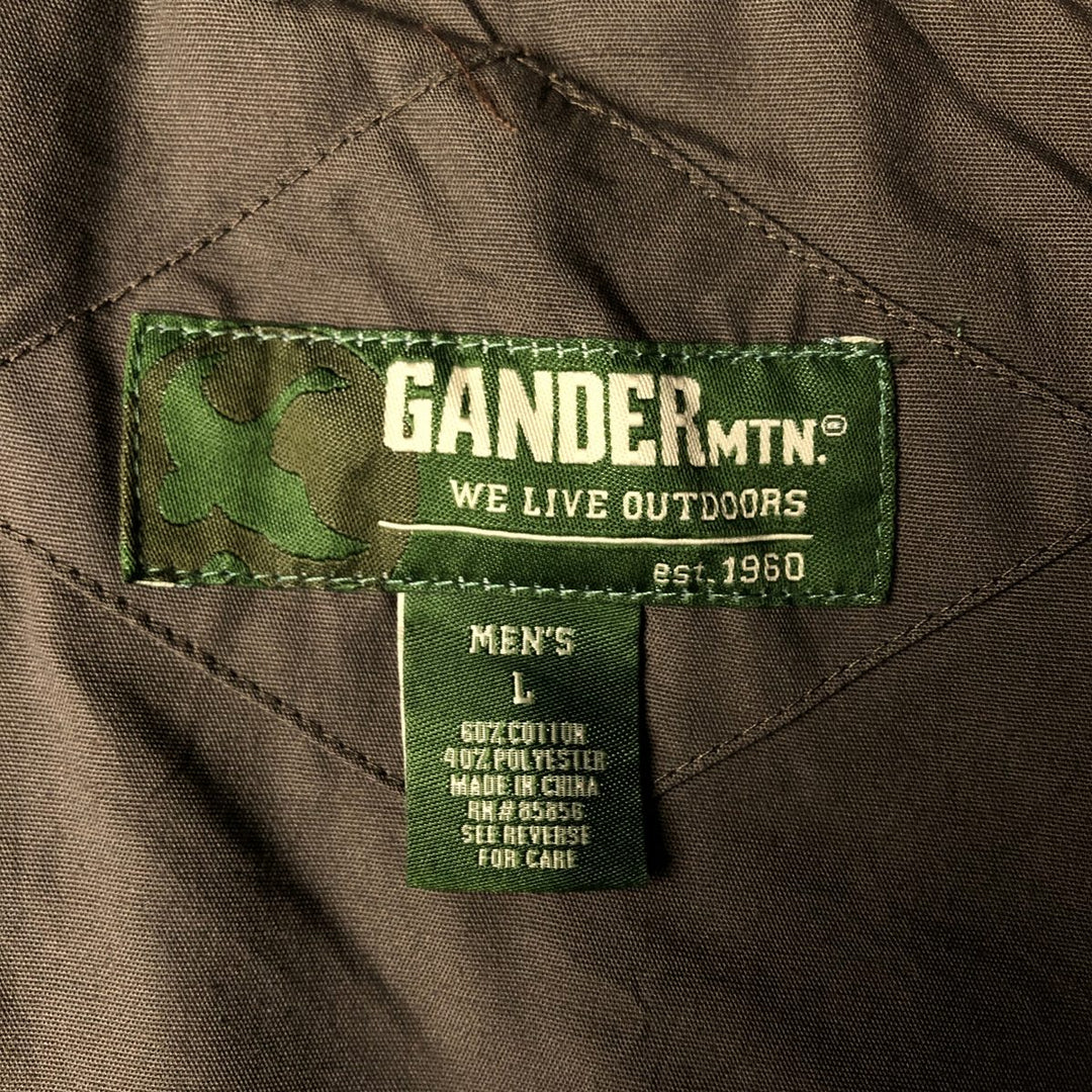 GANDER MOUNTAIN Fishing Vest, Men's Size L cotton brown type Vintage Second Hand