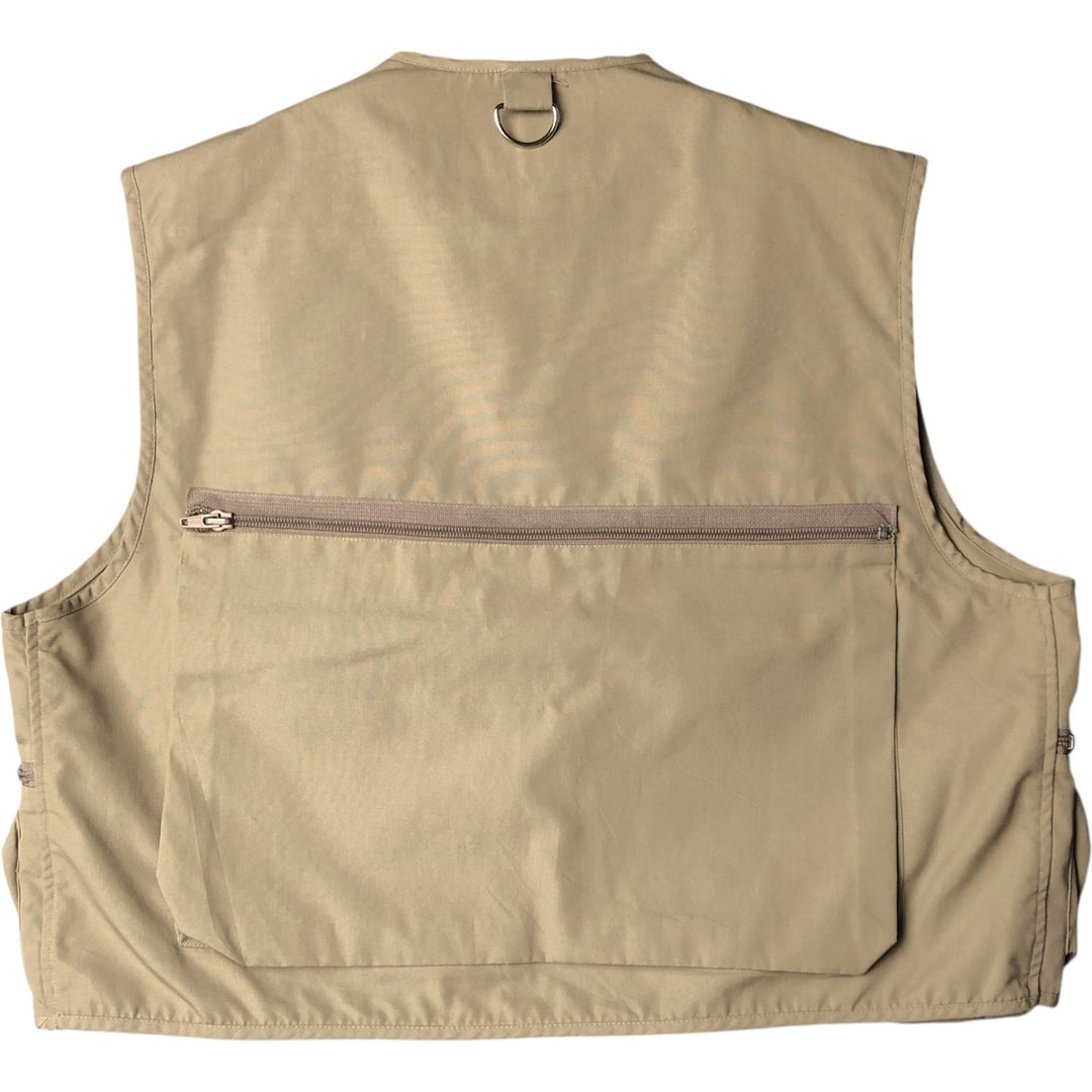 Vintage 80s-90'S WOODFIELD fishing vest, men's size L polyester Beige type Vintage Second Hand