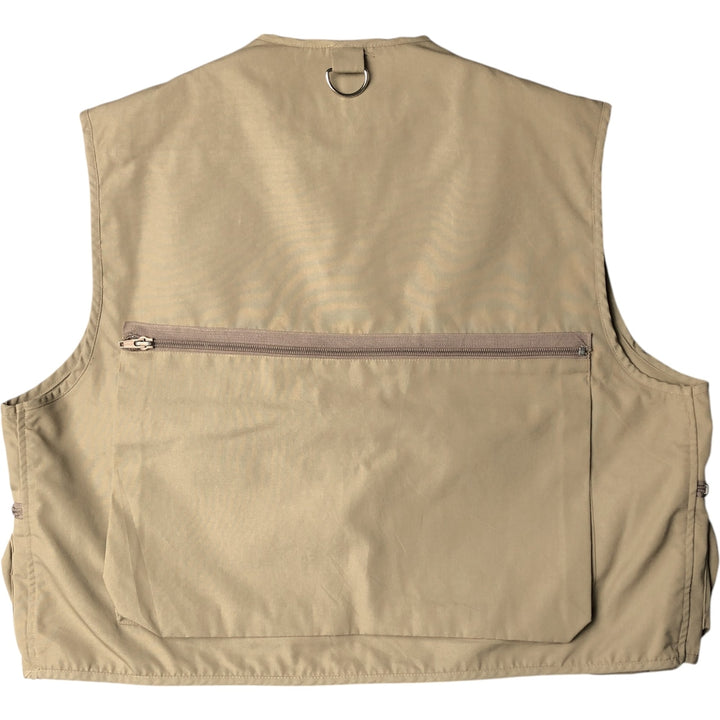 Vintage 80s-90'S WOODFIELD fishing vest, men's size L polyester Beige type Vintage Second Hand
