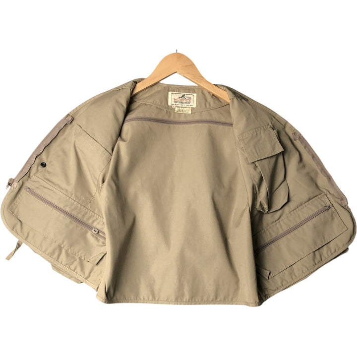 Vintage 80s-90'S WOODFIELD fishing vest, men's size L polyester Beige type Vintage Second Hand