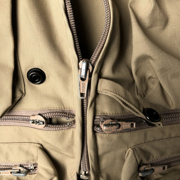 Vintage 80s-90'S WOODFIELD fishing vest, men's size L polyester Beige type Vintage Second Hand