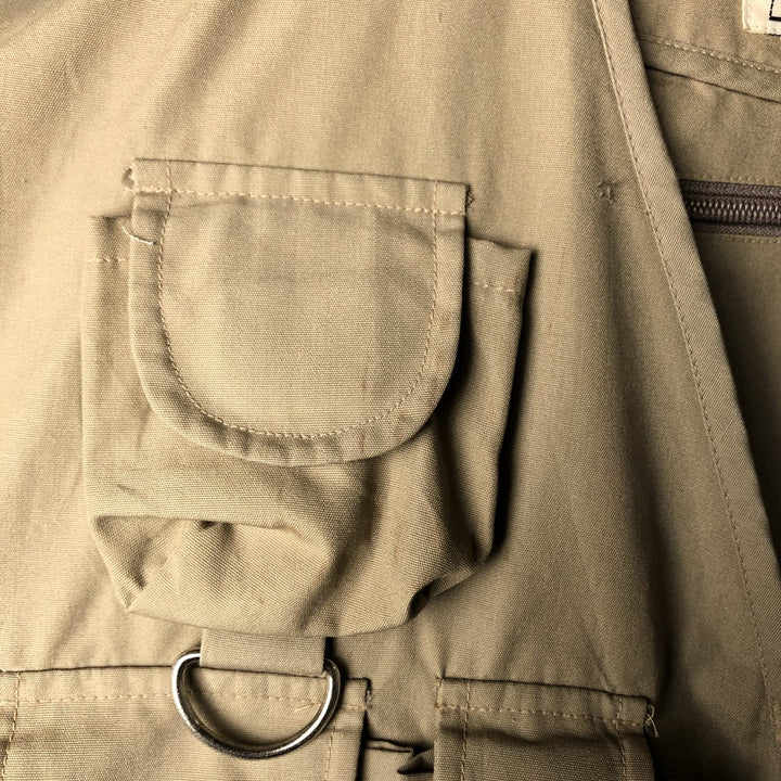Vintage 80s-90'S WOODFIELD fishing vest, men's size L polyester Beige type Vintage Second Hand