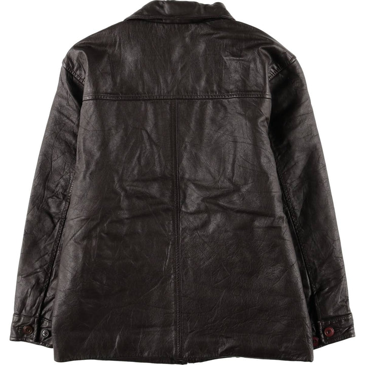 2000'S GAP Swing Top Padded Leather Blouson Jacket, Women's Size XL genuine leather brown type Vintage Second Hand