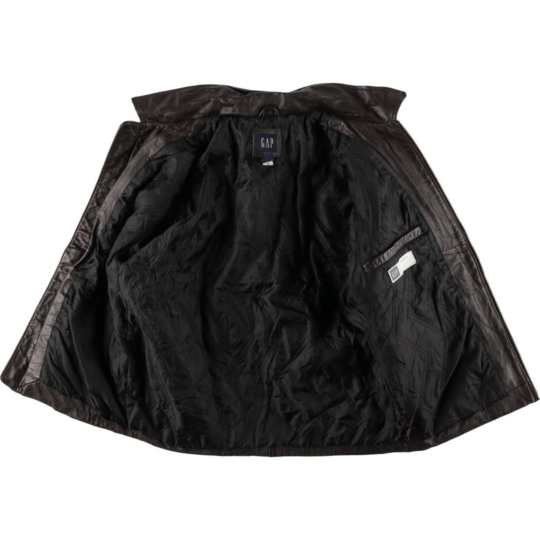2000'S GAP Swing Top Padded Leather Blouson Jacket, Women's Size XL genuine leather brown type Vintage Second Hand