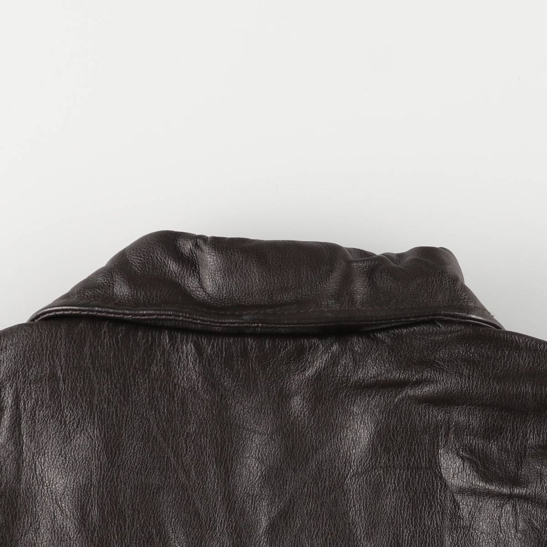 2000'S GAP Swing Top Padded Leather Blouson Jacket, Women's Size XL genuine leather brown type Vintage Second Hand