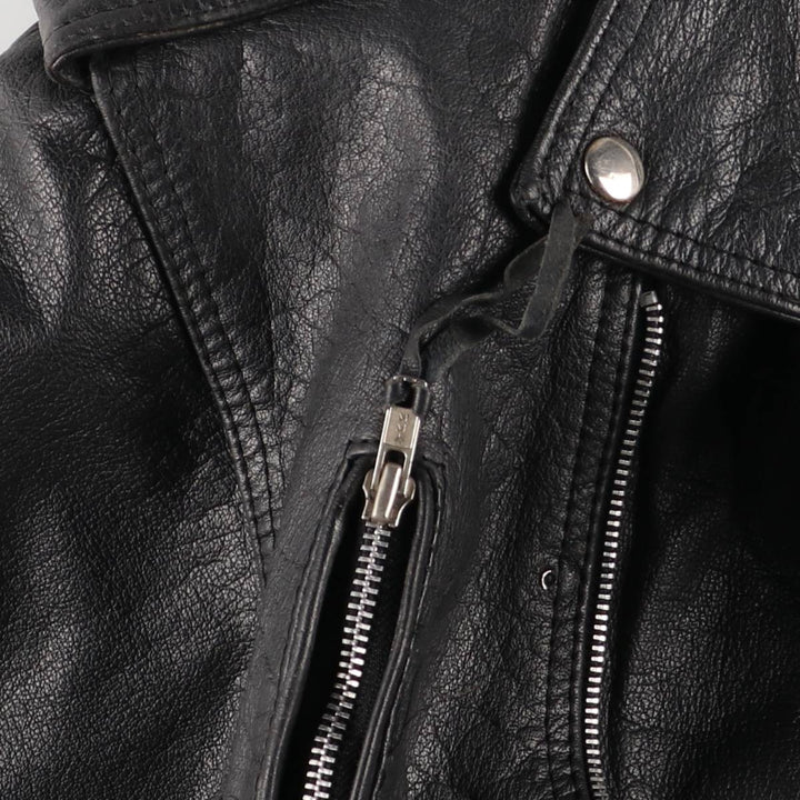 90'S Wilsons Leather Double Rider Jacket, Women's Size Medium, Vintage genuine leather black type Vintage Second Hand