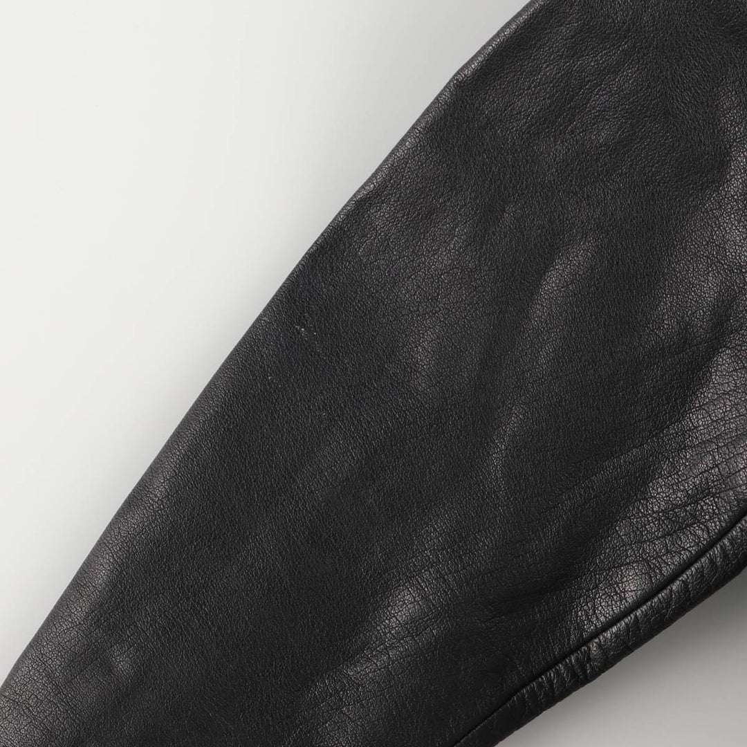 90'S Wilsons Leather Double Rider Jacket, Women's Size Medium, Vintage genuine leather black type Vintage Second Hand