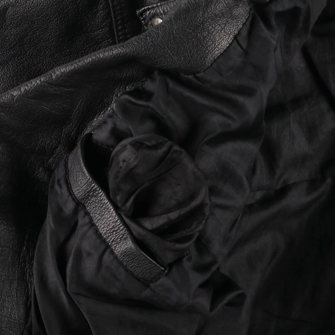 90'S Wilsons Leather Double Rider Jacket, Women's Size Medium, Vintage genuine leather black type Vintage Second Hand