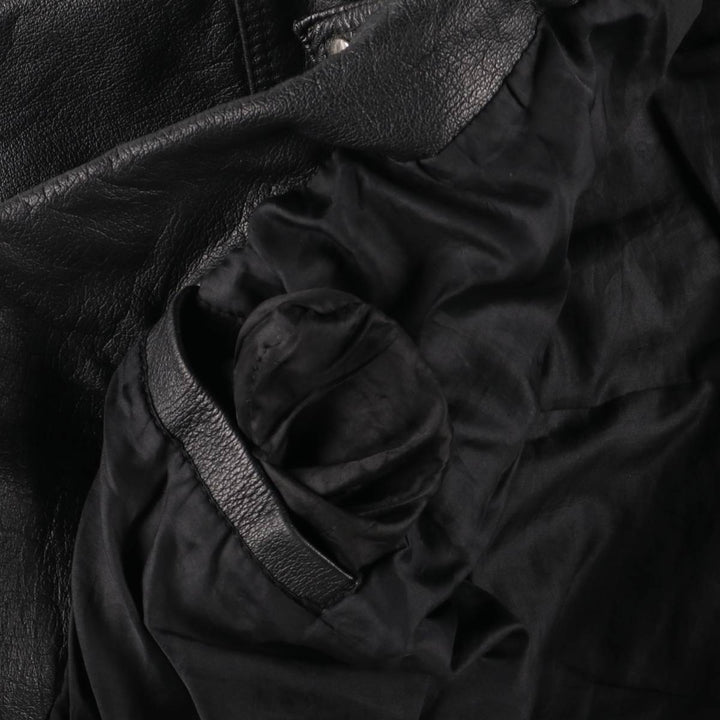 90'S Wilsons Leather Double Rider Jacket, Women's Size Medium, Vintage genuine leather black type Vintage Second Hand